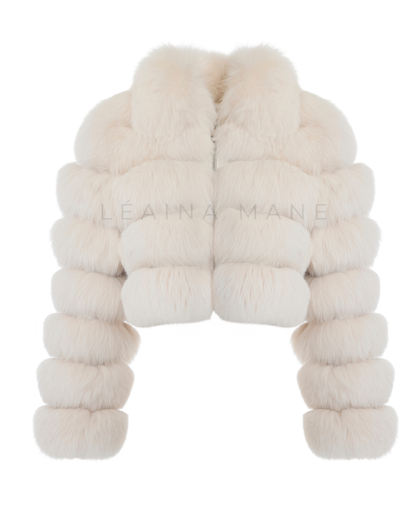Athena Fox Fur Coat in Nude