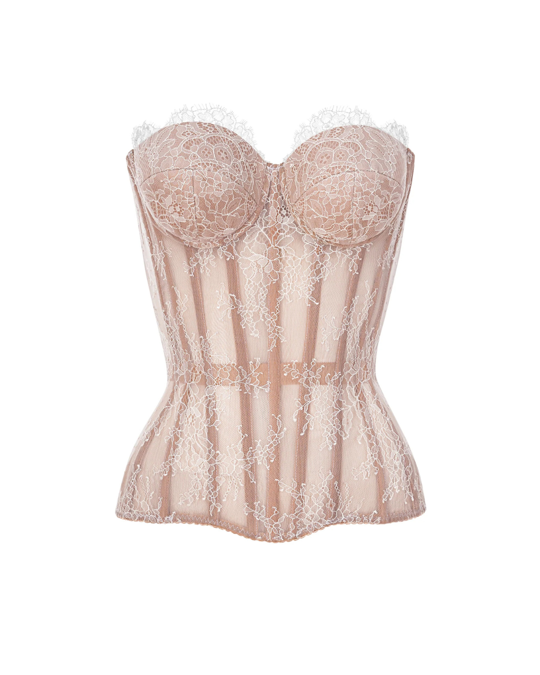 Gemini Lace Corset in Nude