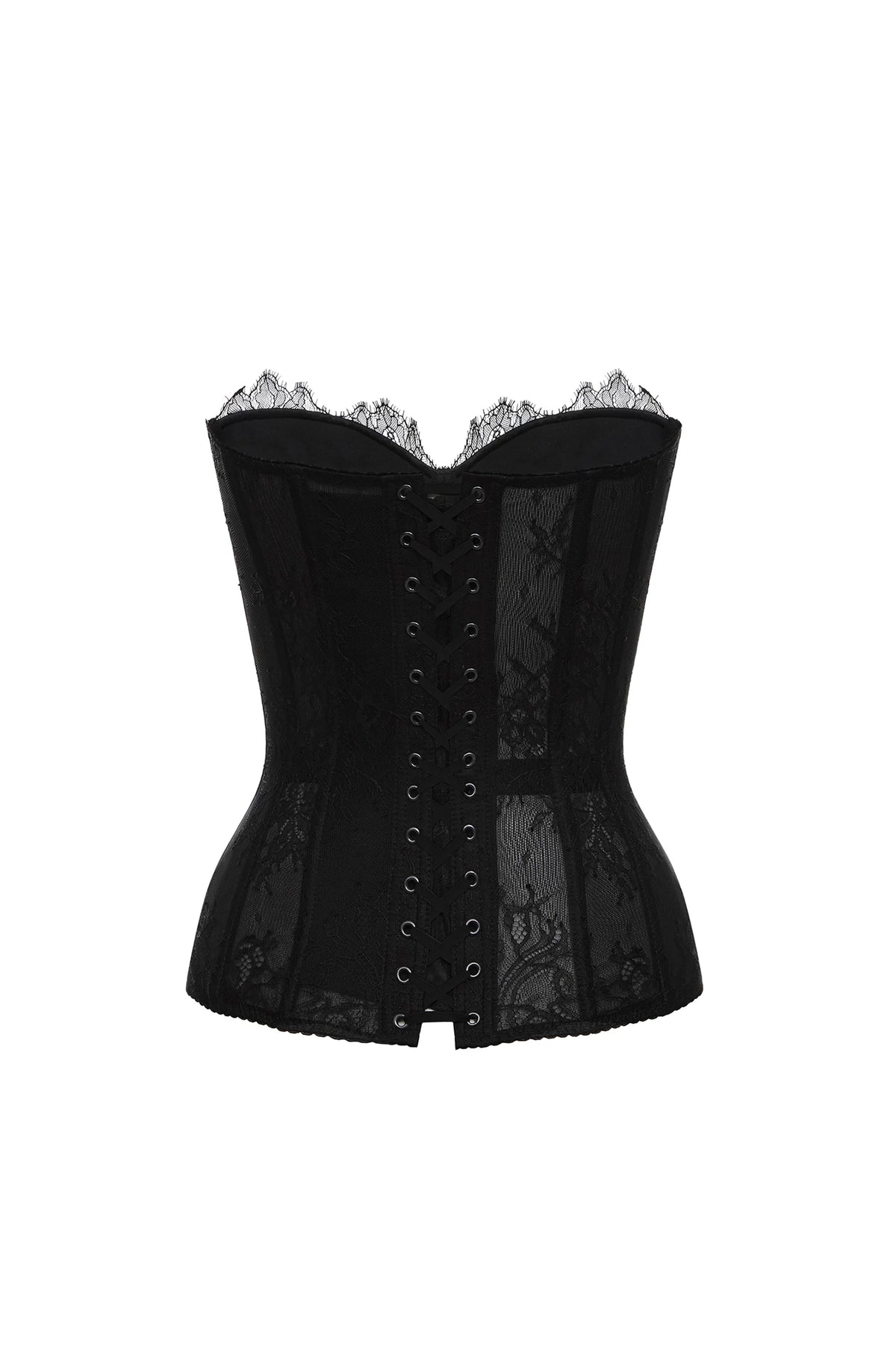Gemini Lace Corset in Black