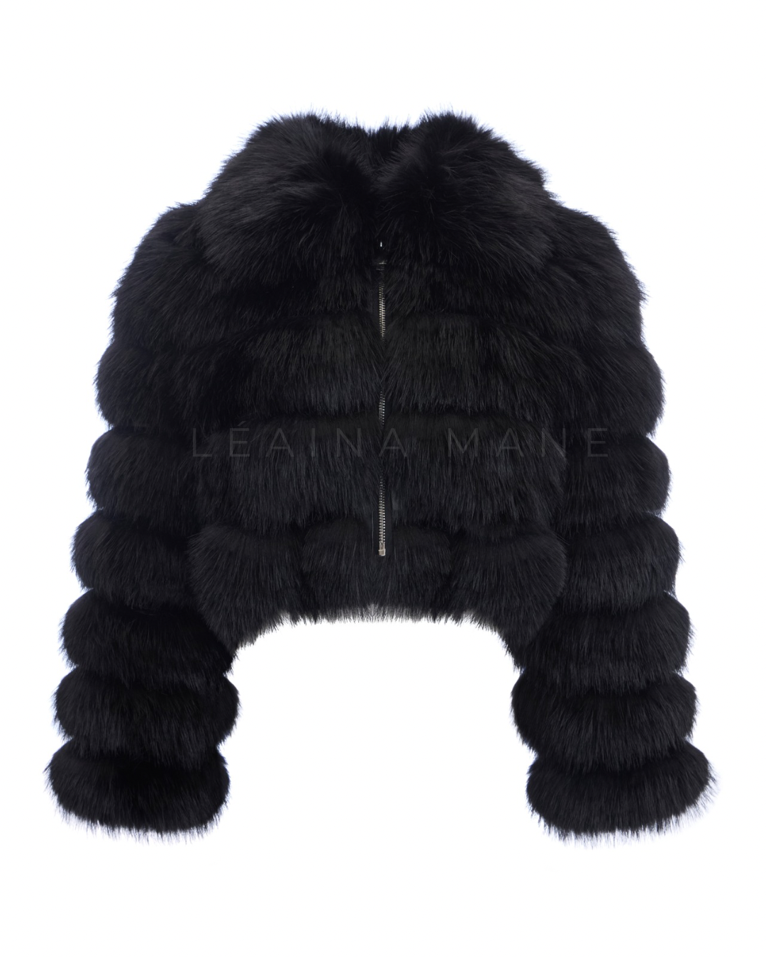 Bardot Faux Fake Fur Coat in Black