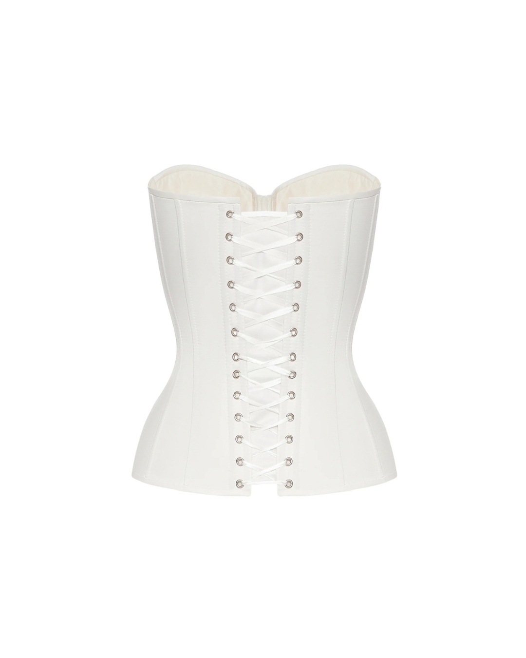 Taurus Satin Corset in White