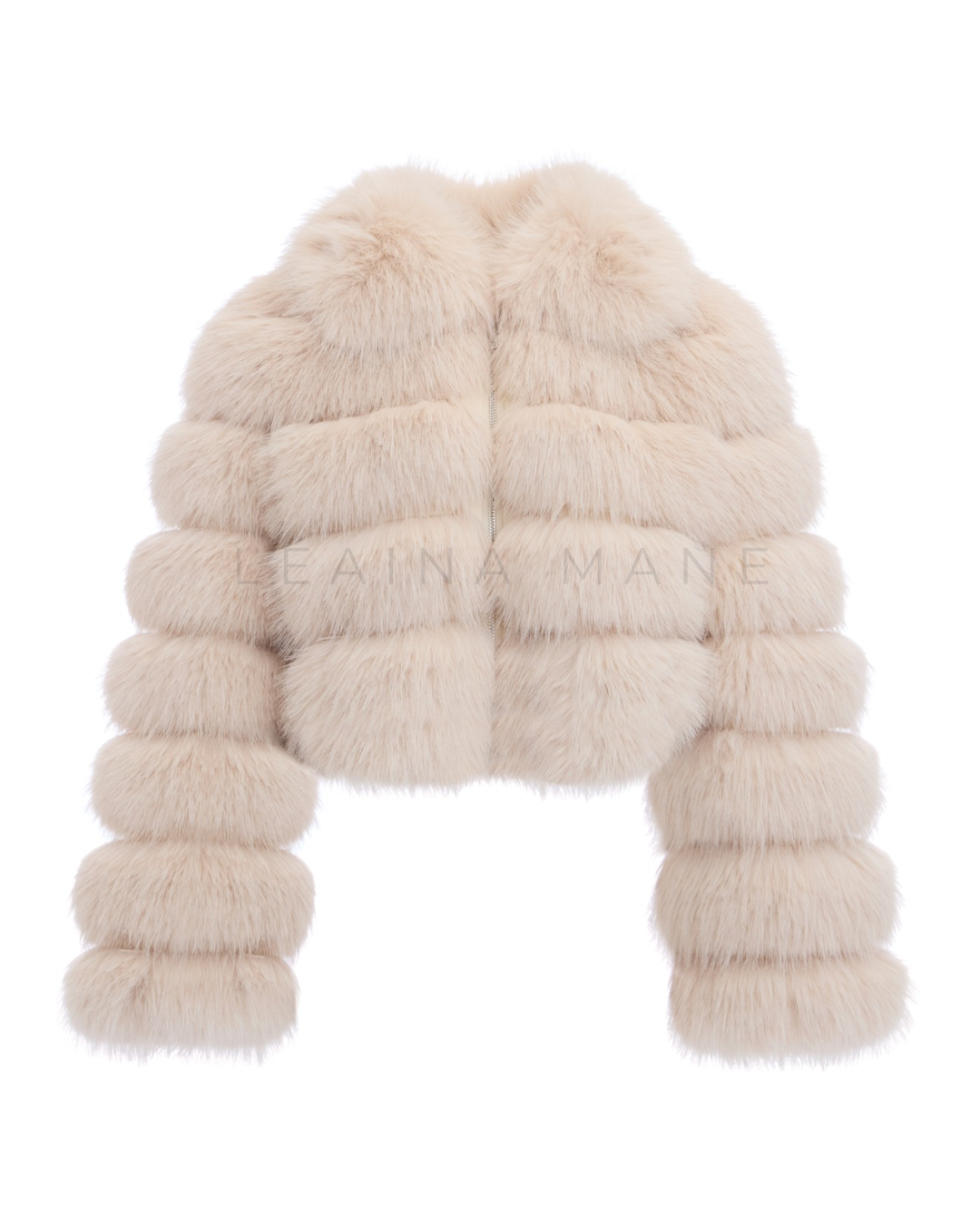 Bardot Faux Fake Fur Coat in Nude
