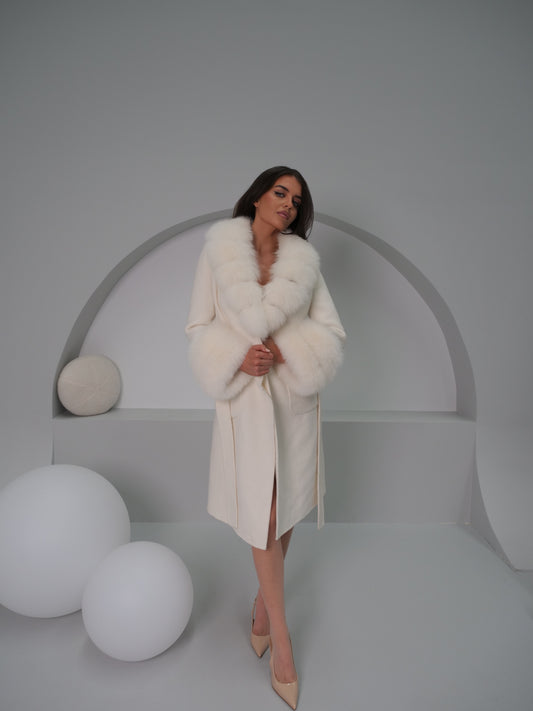 Medusa Coat in Pure White