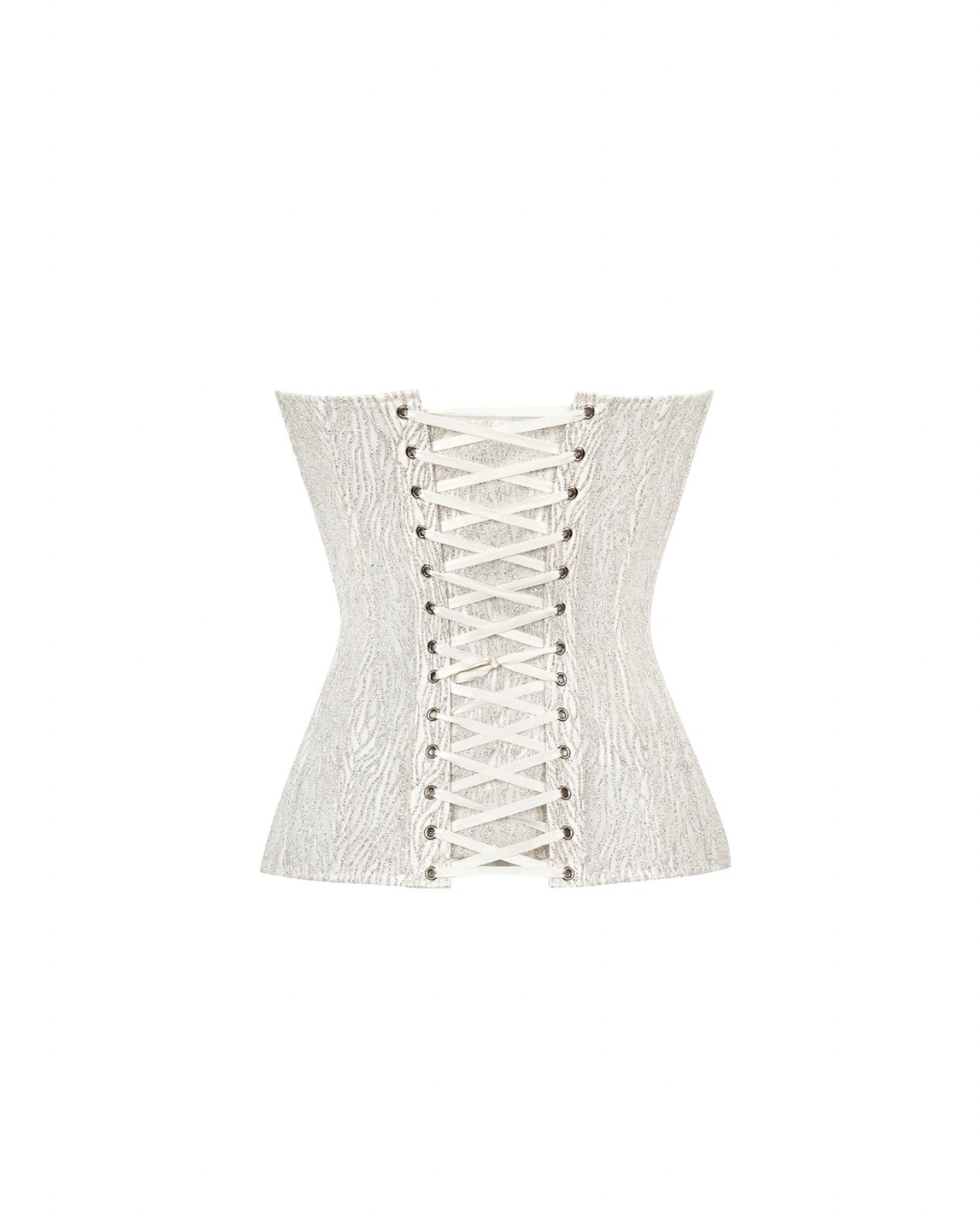 Virgo Glitter Corset in White