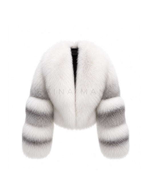 Hera Fox Fur Coat in Frost