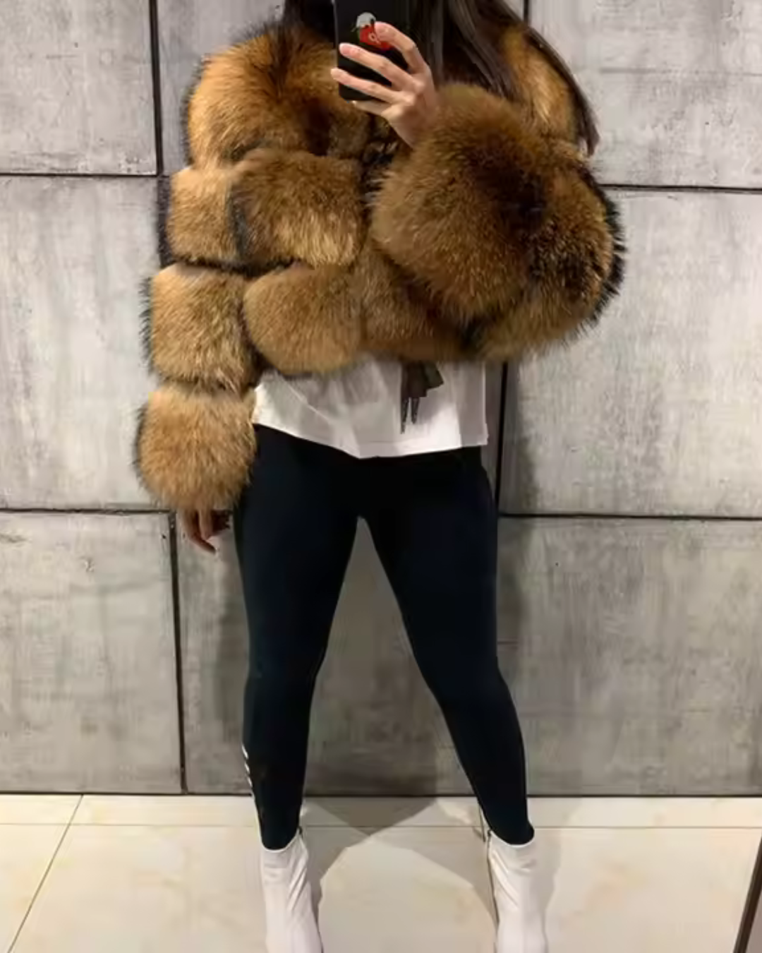 Diablo Racoon Fur Coat