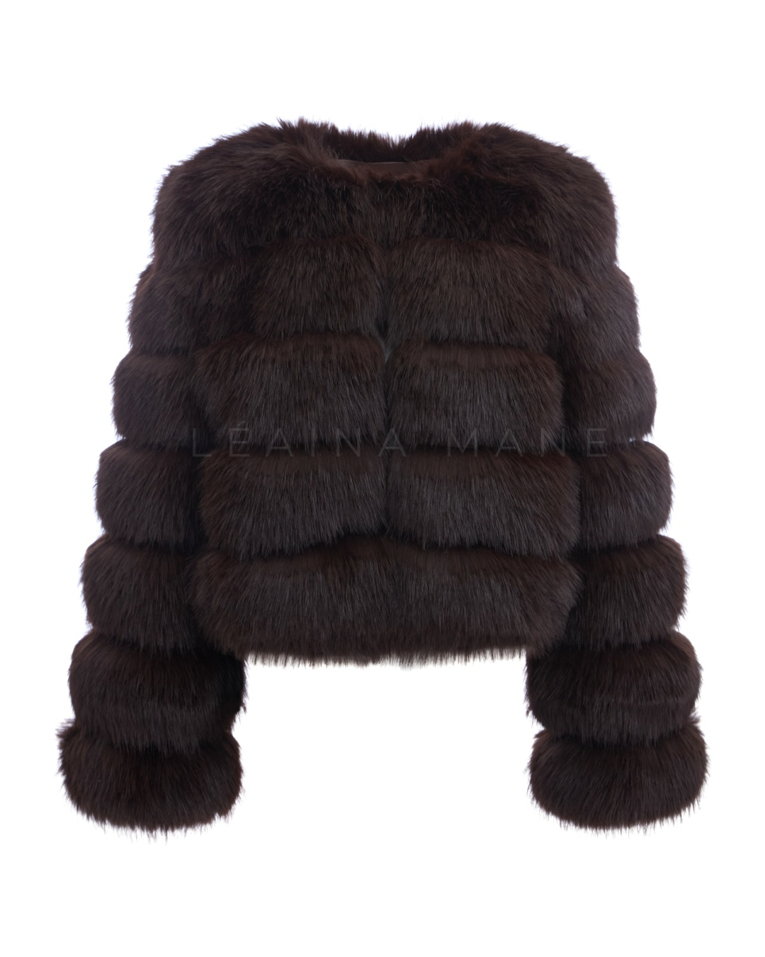 Monroe Faux Fake Fur Coat in Brown
