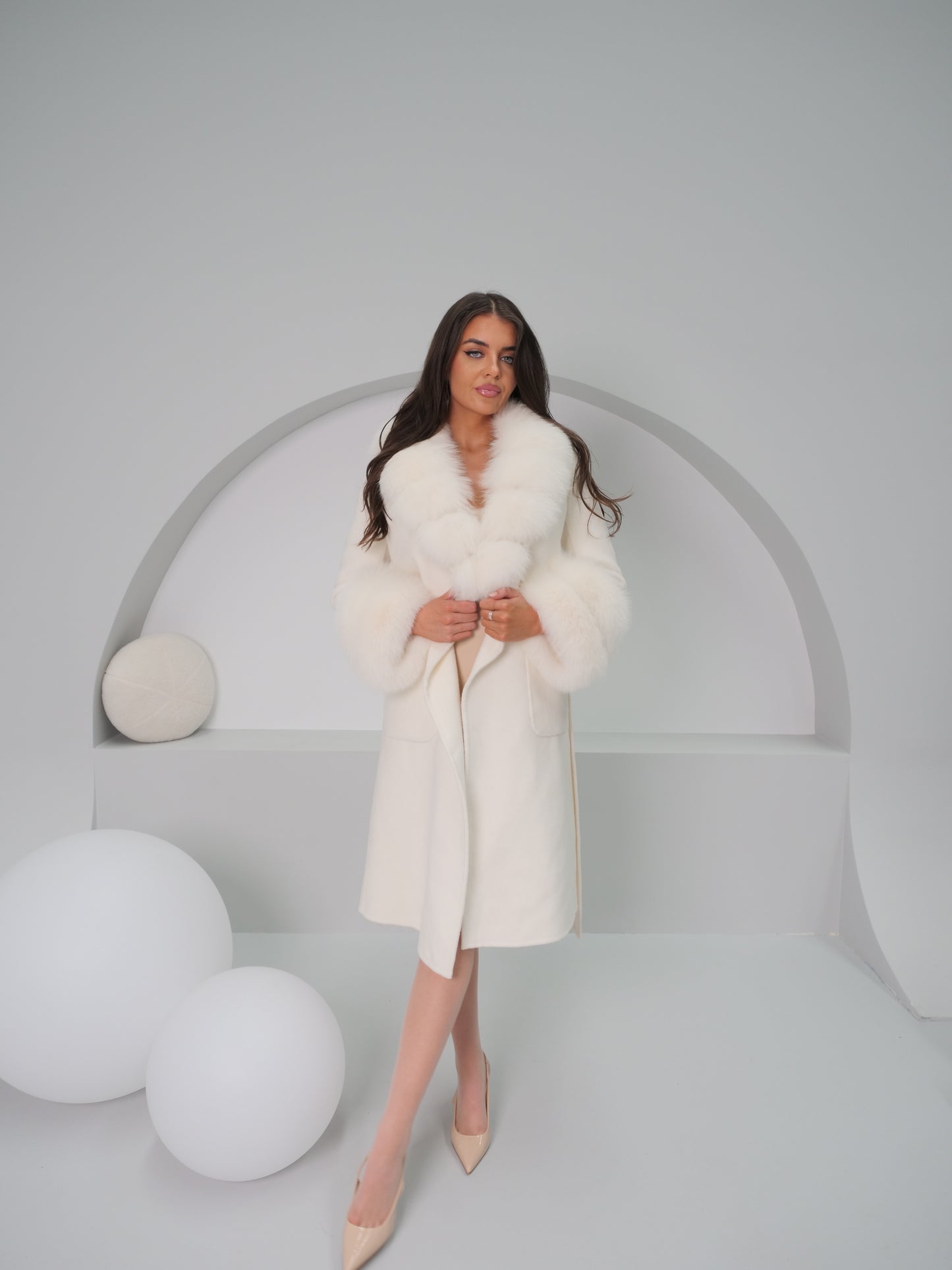 Medusa Coat in Pure White