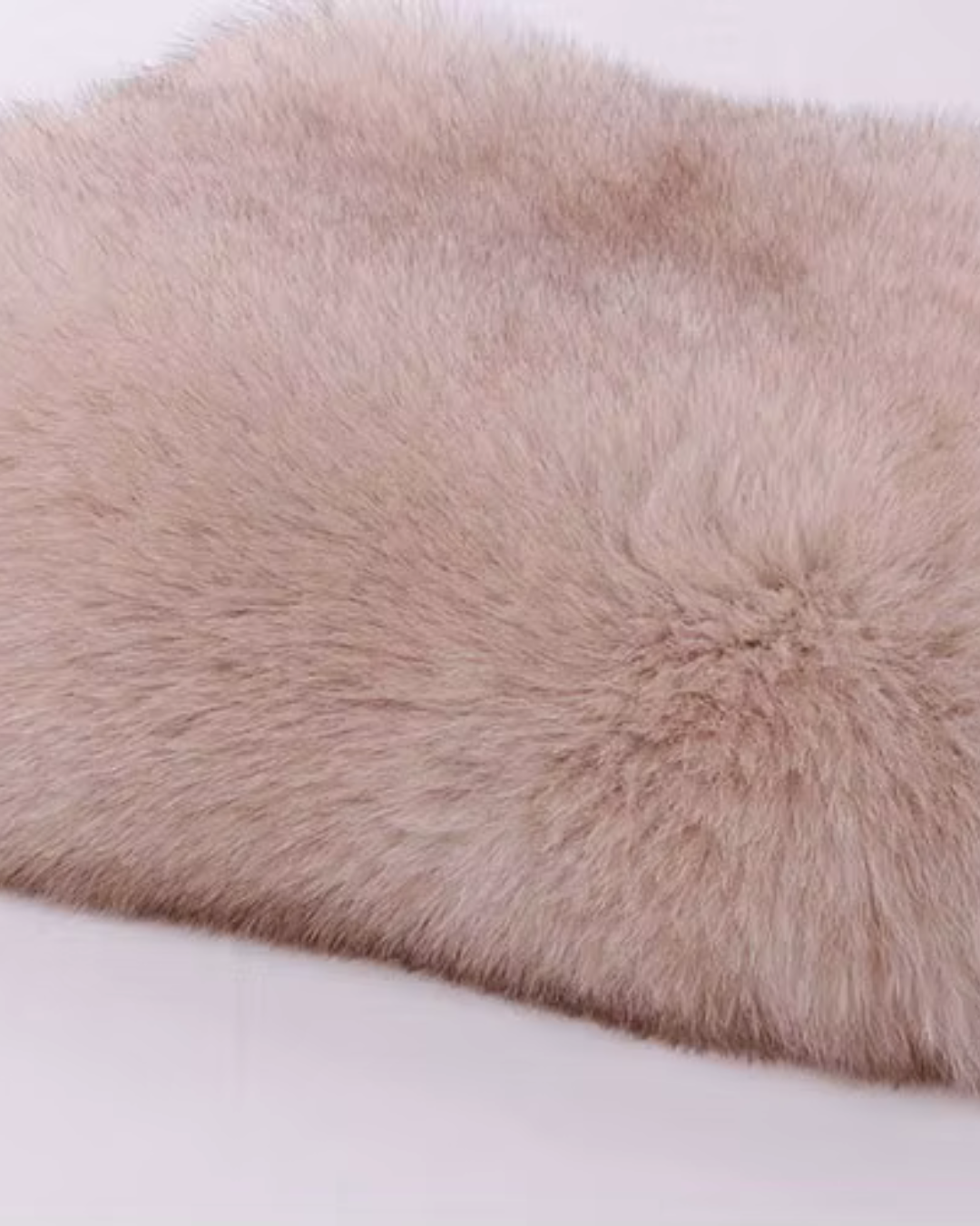 Athena Fox Fur Coat in Nude